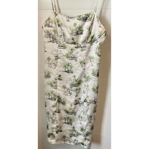 New Hippie Rose Spaghetti-Strap Satin Dress Size Medium - Picture 2 of 4